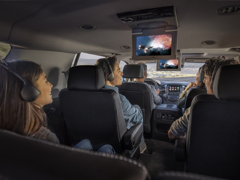 2019 Chevy Suburban Interior Seating and Movie Screens