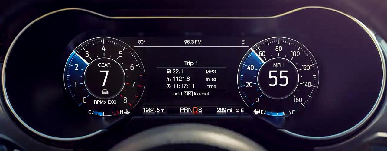 2019 Mustang 12 inch digital cluster with TrackApps