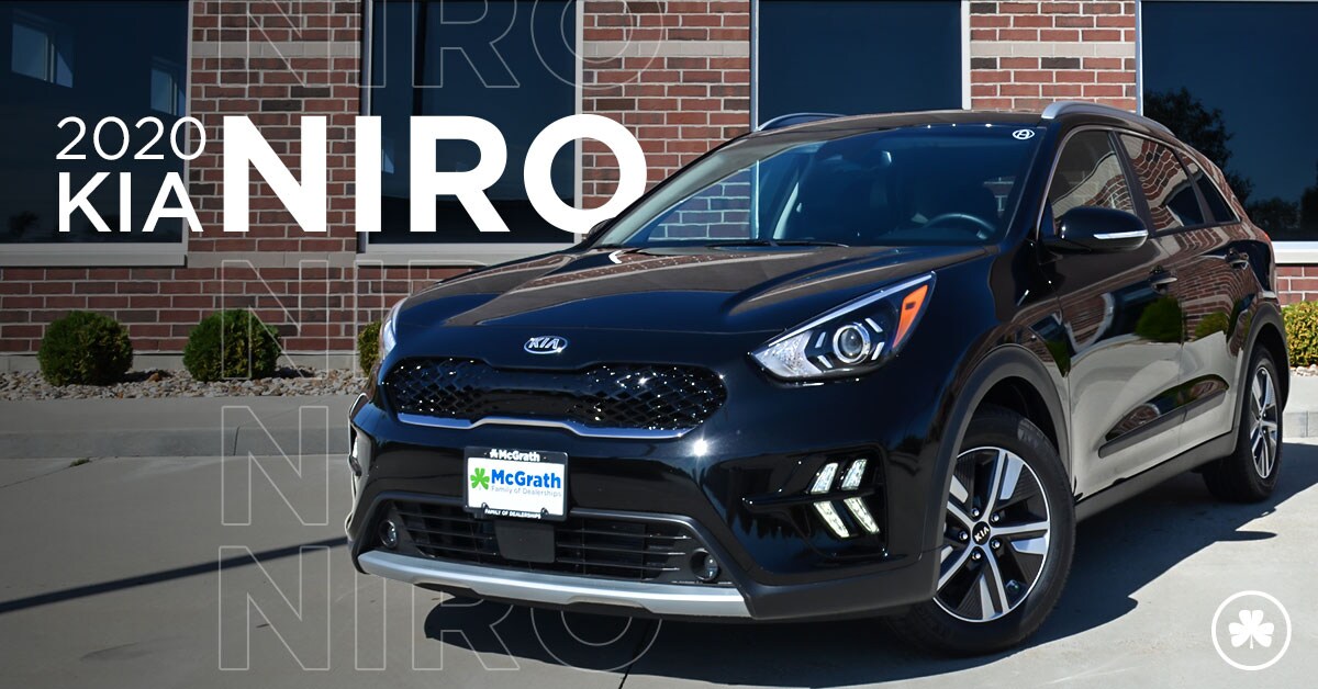 2020 Kia Niro parked next to a building