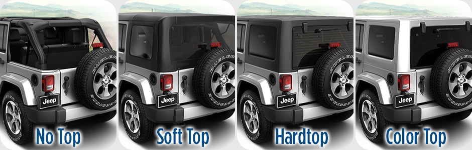 2016 Jeep Wrangler Unlimited foor top options