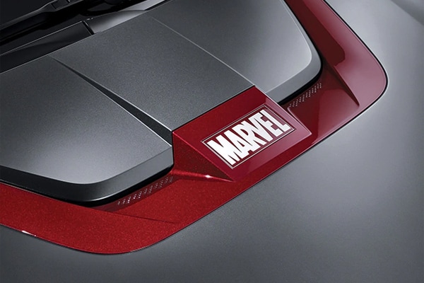 2019 Hyunda Kona Ironman Front Masked Shape with Marvel Logo