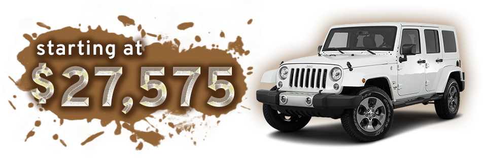 2017 Jeep Wrangler Unlimited starting at $27,575