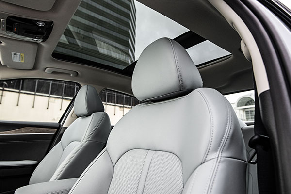 2021 Kia K5 EX Interior seats and available sunroof