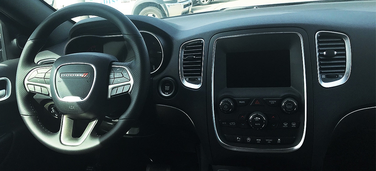2019 Dodge Durango Front Interior Dash and Steering Wheel