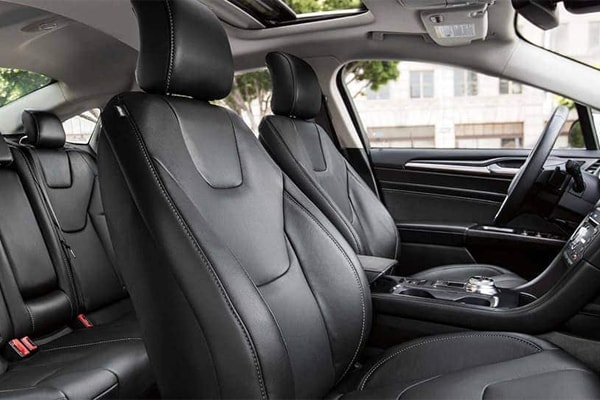 2019 Ford Fusion interior leather seating with sunroof