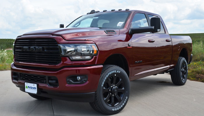 2020 red Ram 2500 front exterior parked in the open