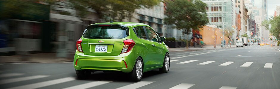 Chevy Green Spark Driving