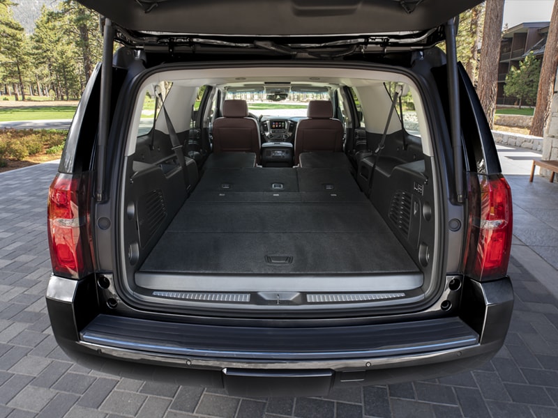 2019 Chevy Suburban Seats folded all the way down