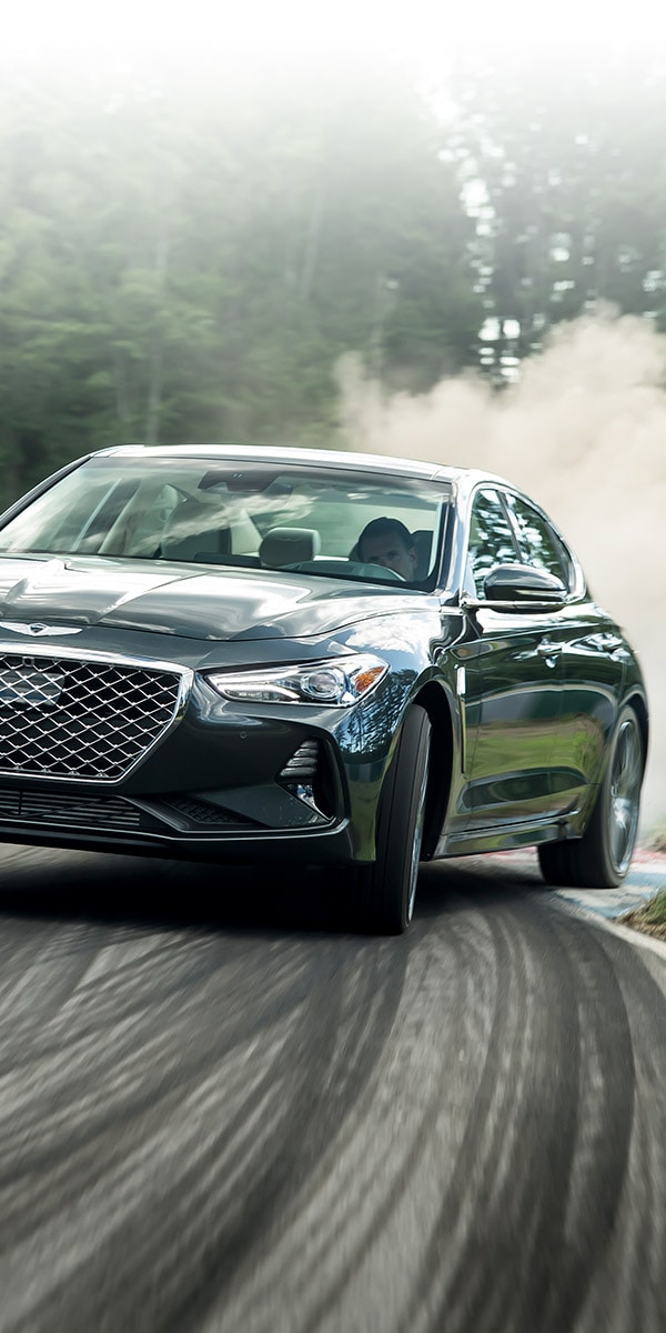 2019 Genesis G70 on the track