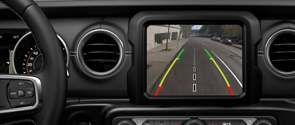 Backup camera in the 2019 Wrangler