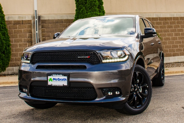 2019 Dodge Durango parked by a brick building