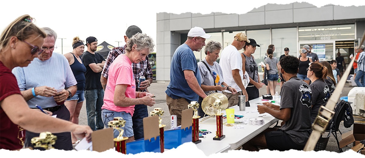People at the voting table