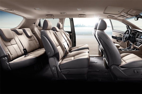 2019 Kia Sedona interior 3rd row leather seating