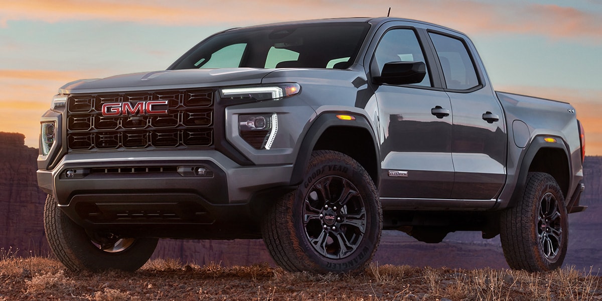 GMC Sierra 1500 elevation parked on cliff