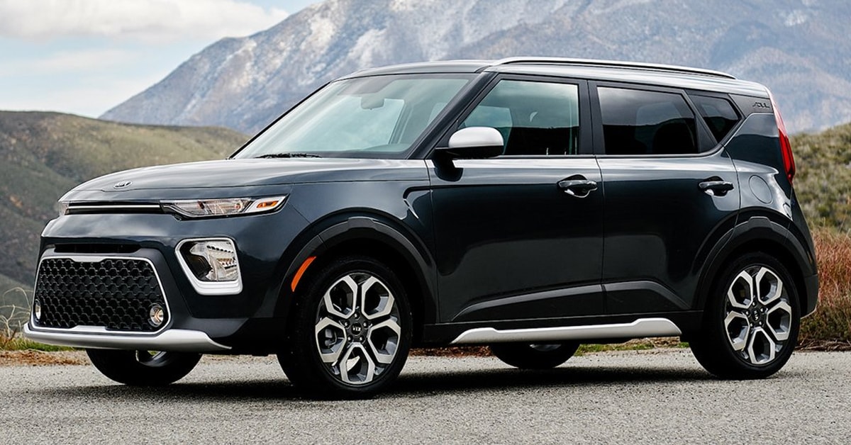 2020 Black Kia Soul parked out in the open