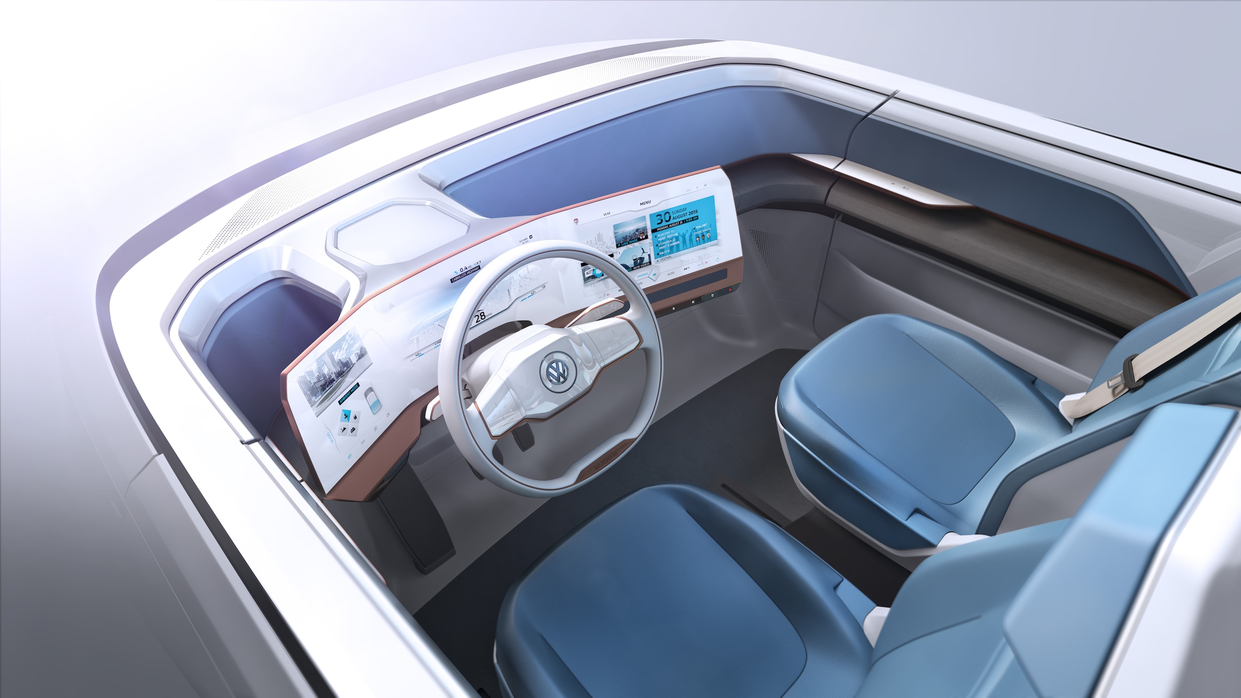 Volkswagen BUDD-e Interior Active Intro Display Infotainment Technology