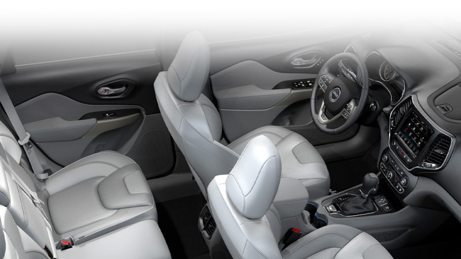 2020 Jeep Cherokee Grey Leather Materials