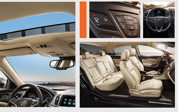 Interior seating and features in the Buick Regal