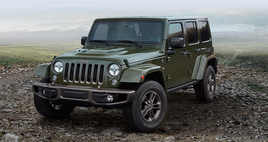 Green Jeep Front Angle