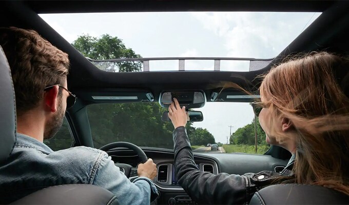 2021 Charger Sunroof from the back seat