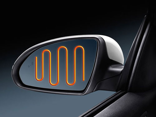 Heated mirrors