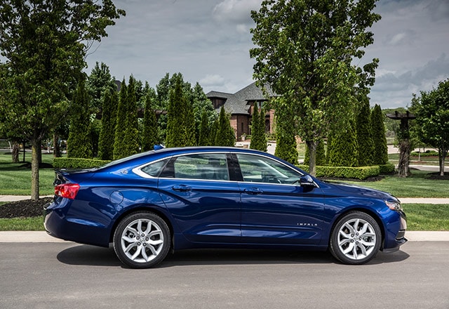 Blue Chevy Impala Side Angle