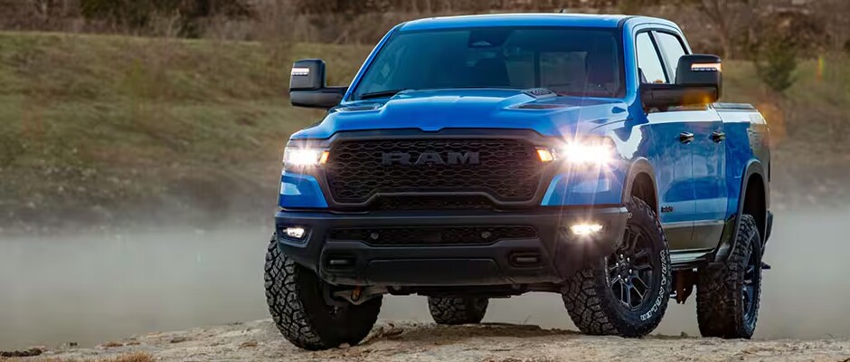Ram 1500 driving down the road