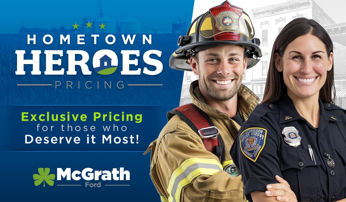 McGrath Ford Hometown Heroes Pricing - Women Police officer and Male Firemen