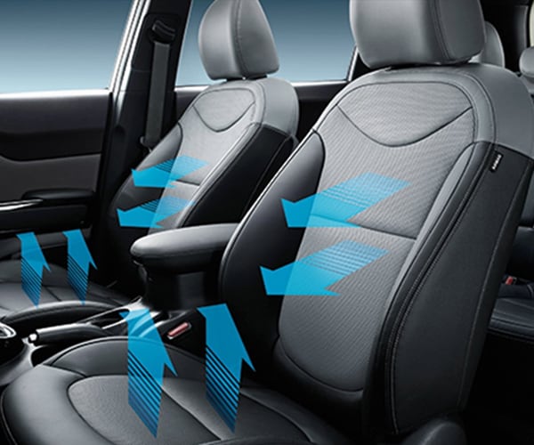 Available ventilated front seats help to keep you cool
