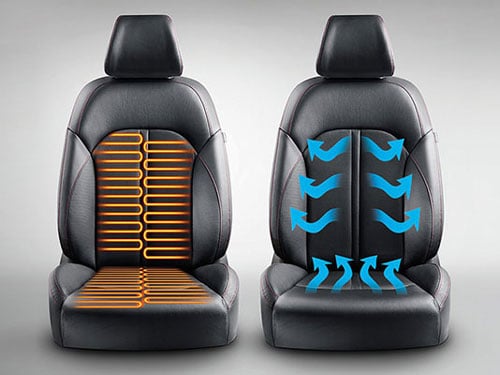 Heated and ventilated front seats