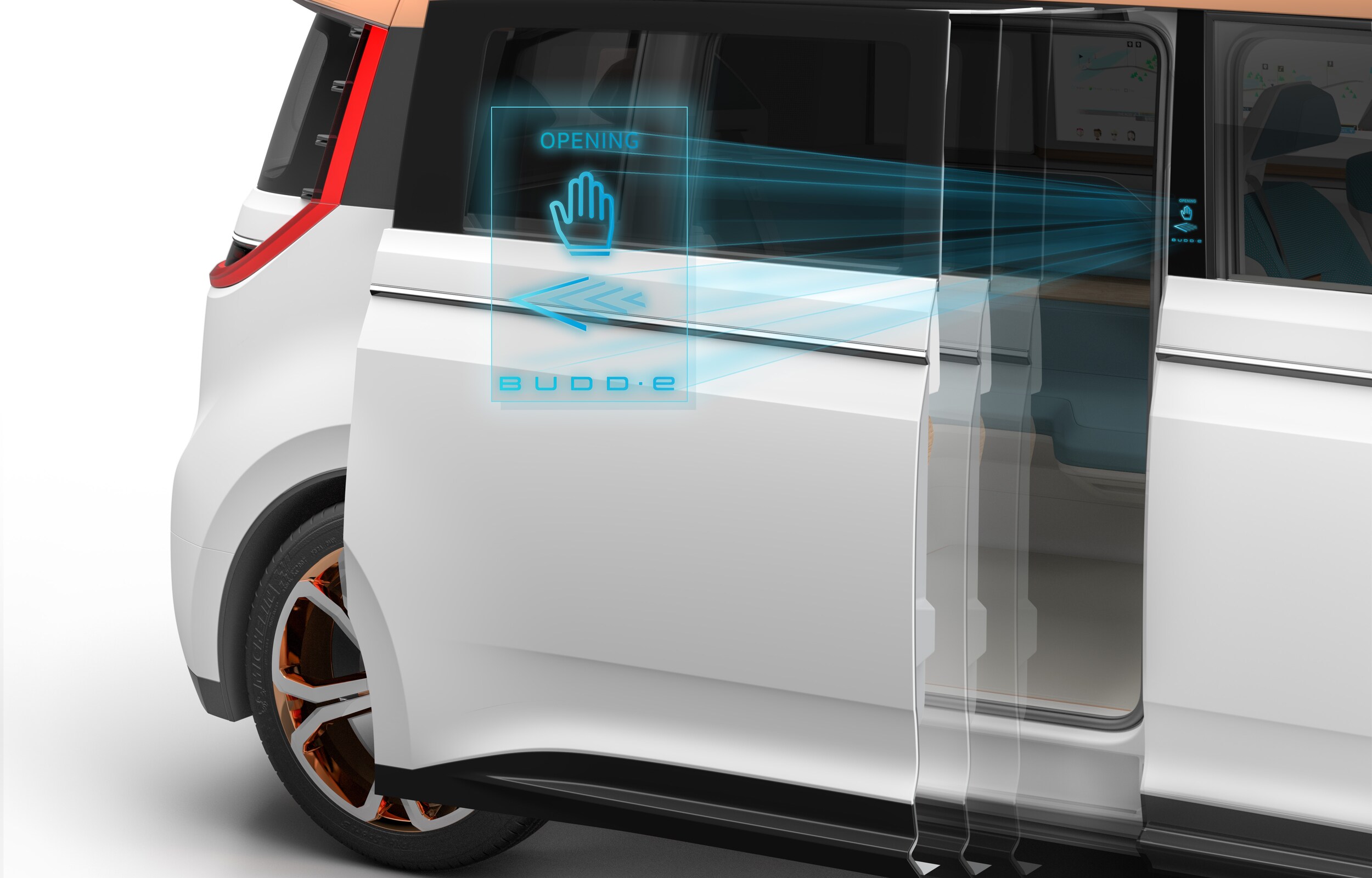 Volkswagen BUDD-e Gesture Open Passenger Door