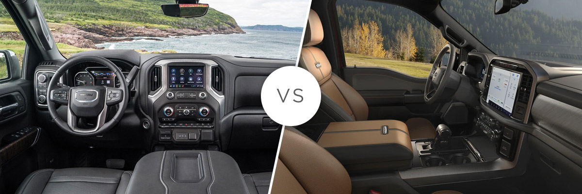 GMC Sierra vs Ford F-150 interior