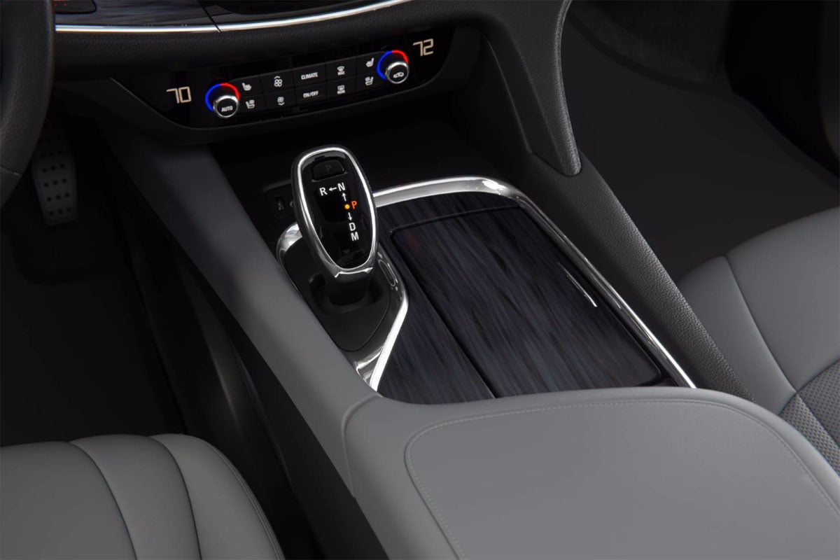 Buick enclave wood and chrome interior accents