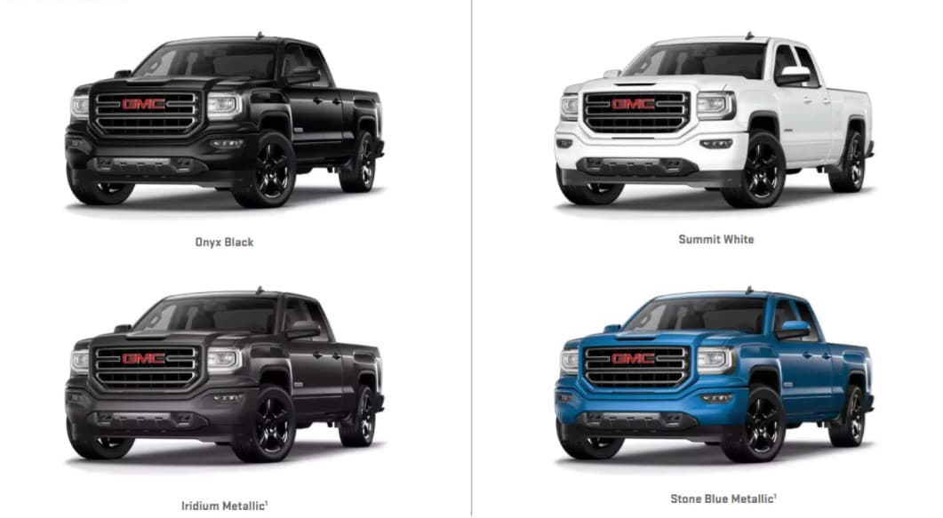 2016 GMC Sierra Exterior Colors