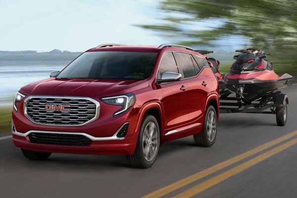 2020 GMC Terrain Denali hauling jet skis
