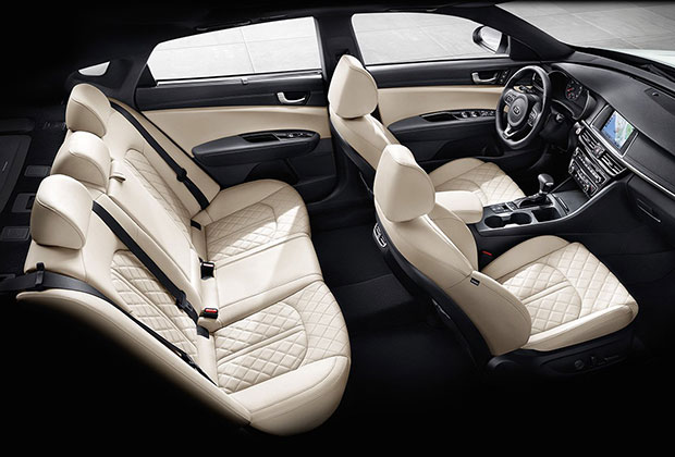 black leather interior