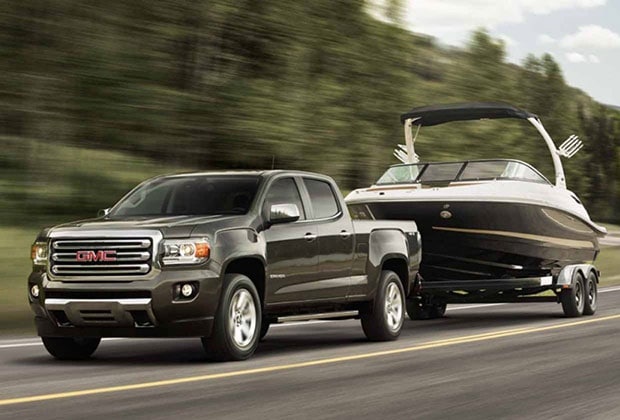 GMC Canyon hauling a boat