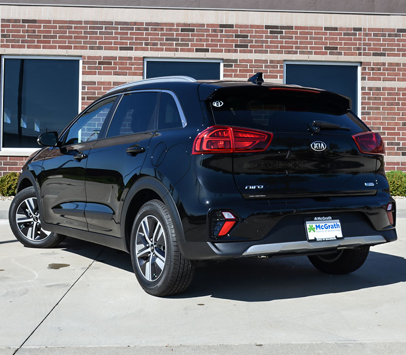 2020 Kia Niro Rear Exterior parked next to a building