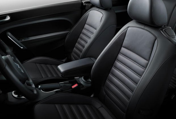 Leather seats in the Beetle Convertible