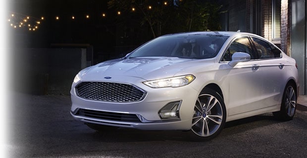 2020 Ford Fusion at night