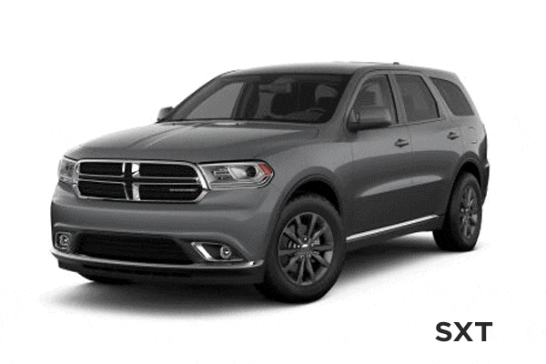 2019 Dodge Durango trim levels (SXT, SXT Plus, GT, GT Plus, Citadel, R/T, Citadel Anodized Platinum, SRT)
