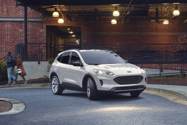 White 2021 Hybrid Ford Escape with regenerative braking