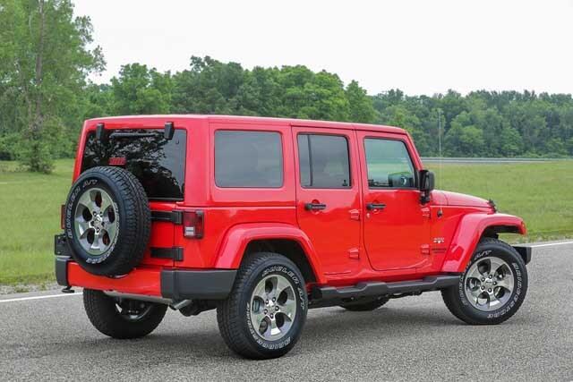 Red Jeep Back Side Angle
