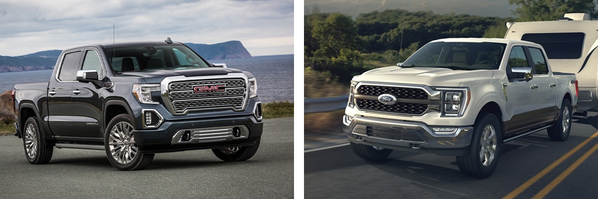 GMC Sierra vs Ford F-150 exterior style