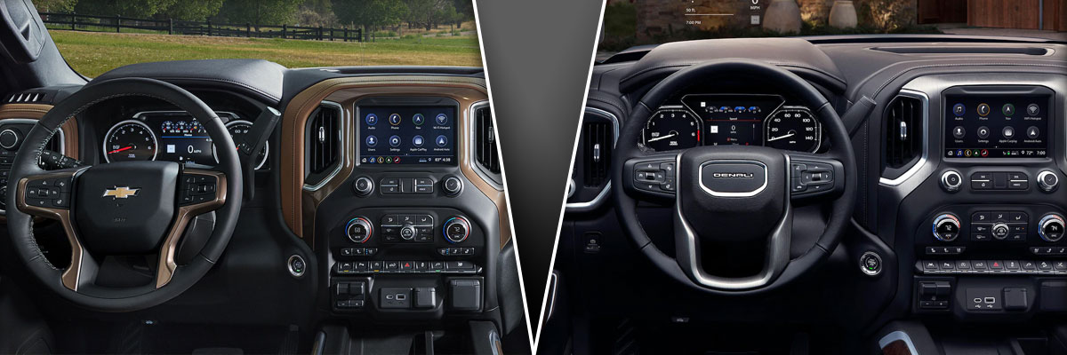 Sierra Denali and Silverado High Country Interior Comparision