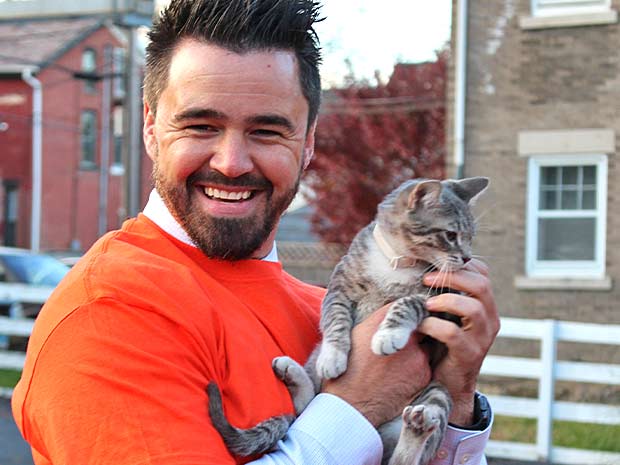 Josh Orthel with kitty