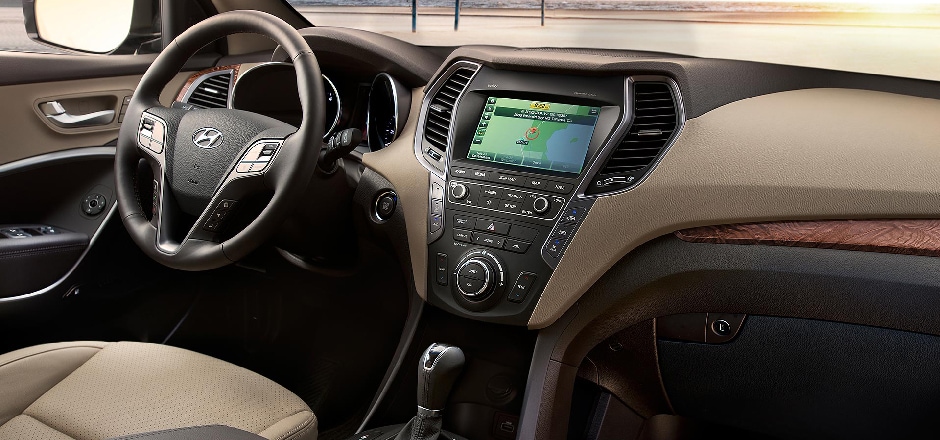 interior of the 2019 Santa Fe XL