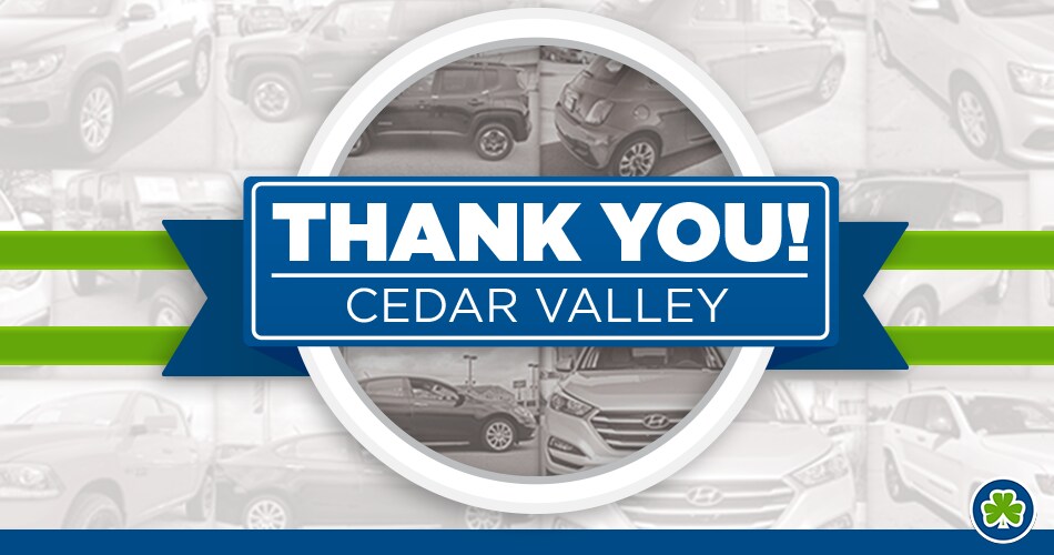 Thank You Cedar Valley