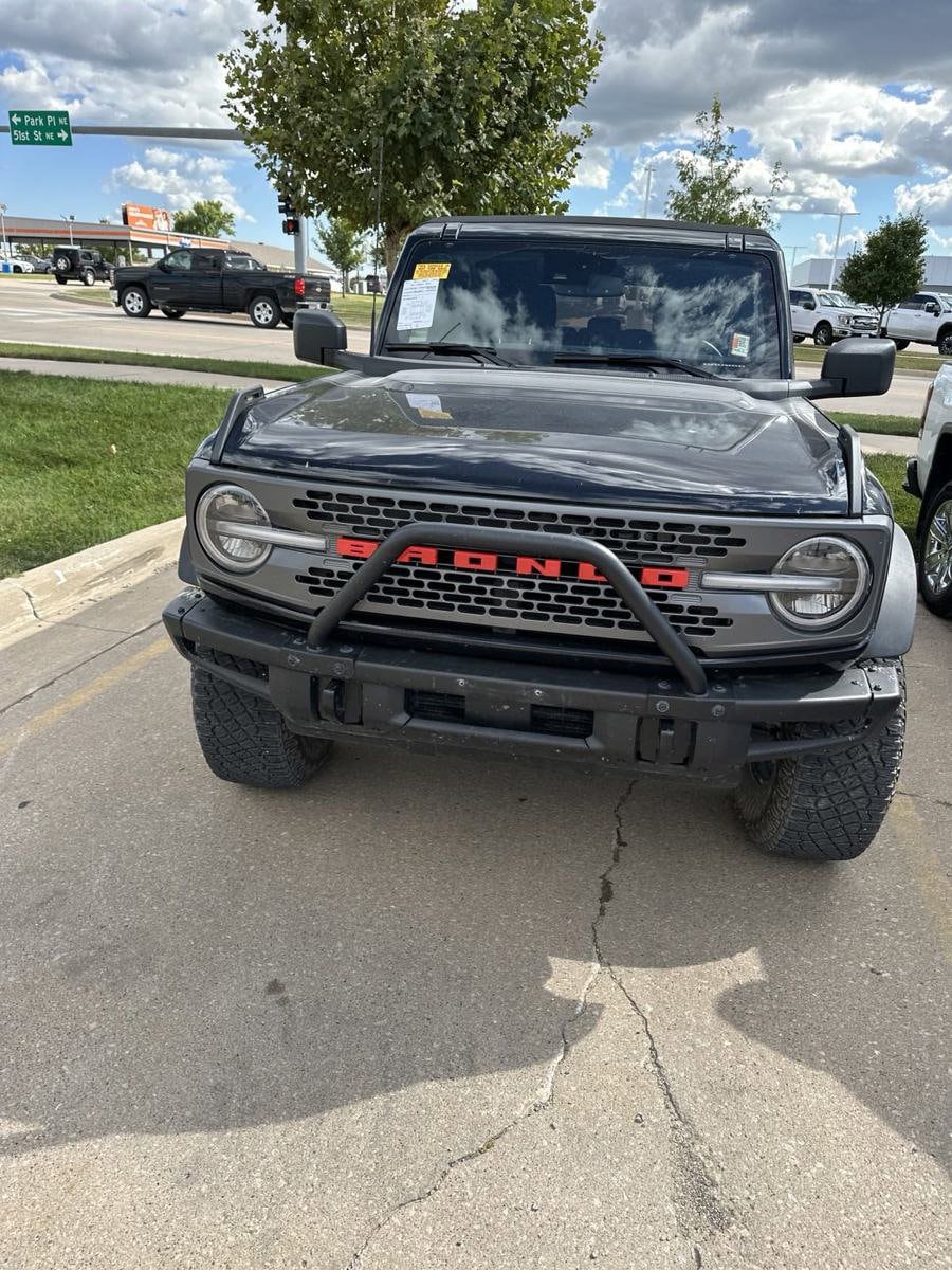 Used 2022 Ford Bronco 4-Door Badlands with VIN 1FMEE5DHXNLB88113 for sale in Hiawatha, IA