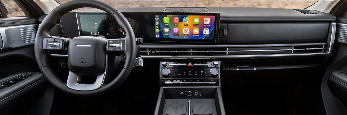 2021 Hyundai Santa Fe dashboard and front seats